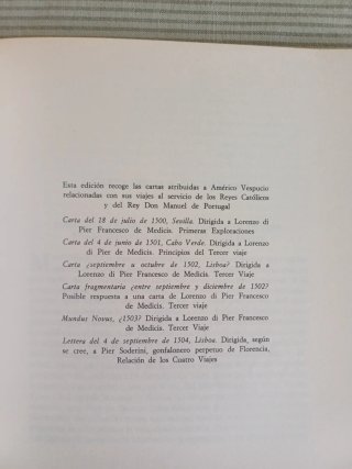 Americo Vespucio. Cartas