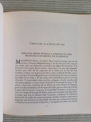 Americo Vespucio. Cartas