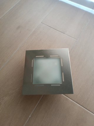 Plafón Cuadrado Aluminio Cristal Blanco Mate
