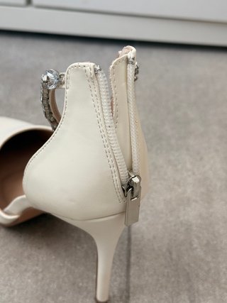 Zapatos de tacón beige mujer talla 39