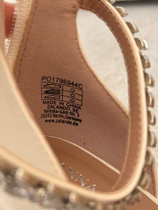 Zapatos de tacón beige mujer talla 39