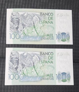 Billetes 1000 pesetas 1979 (2 unidades)