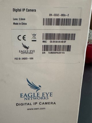 Cámara IP Digital Eagle Eye Networks
