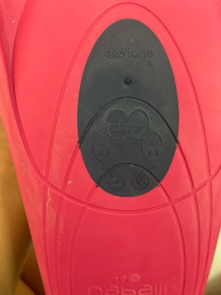 Aletas de natación rosas y azules talla 37