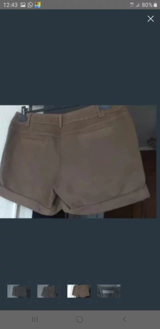 Pantalón corto Promod Antelina Beige/Marrón
