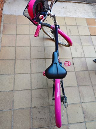 Bicicleta BTwin 24 azul y rosa