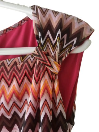 Blusa S.Oliver Zigzag Rosa y Marrón