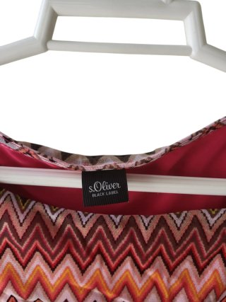 Blusa S.Oliver Zigzag Rosa y Marrón
