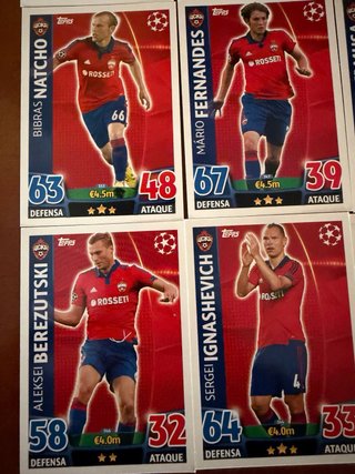 12 Cromos CSKA Moscú - Fútbol historicos