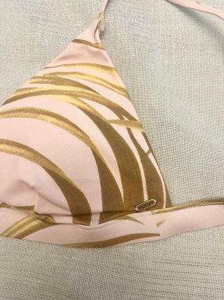 Bikini reversible lunares hoja dorada