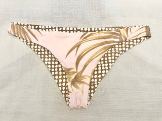 Bikini reversible lunares hoja dorada