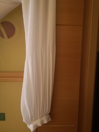 Blusa blanca plisada