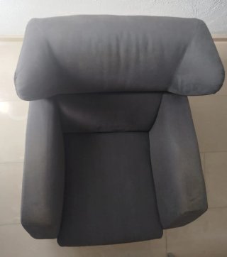 Butaca de tela gris