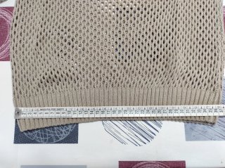 Jersey calado beige manga 3/4