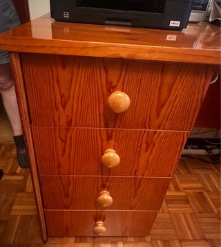 Escritorio madera pino cajones