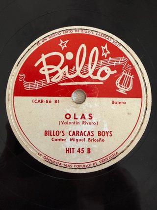 Disco 78 RPM Billo's Caracas Boys