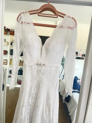 Vestido de Novia Encaje Manga Larga