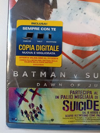 Batman v Superman Blu-Ray Nuovo Sigillato