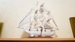 Precioso velero artesanal decorativo