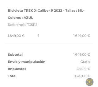 Bicicleta TREK X-Caliber 9 2022 Talla ML