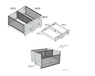 Cuna Gemelar Evolutiva Duo Plus