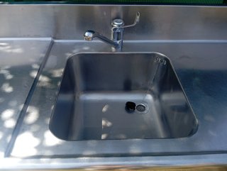 Fregadero industrial profesional doble seno