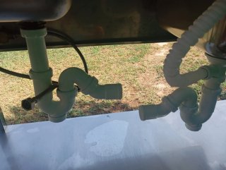 Fregadero industrial profesional doble seno