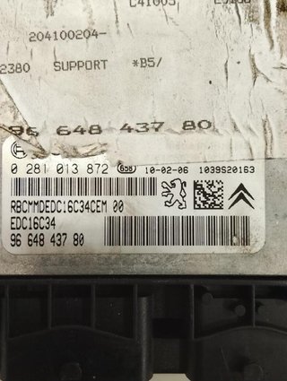 Centralita motor uce citroen 0281013872 c4 1.6 244