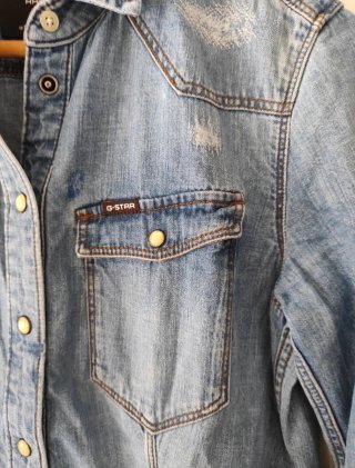 Camisa G-Star RAW azul talla S