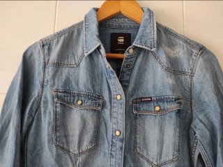 Camisa G-Star RAW azul talla S