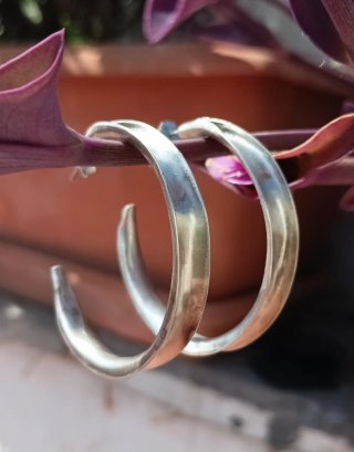 Aros grandes de plata