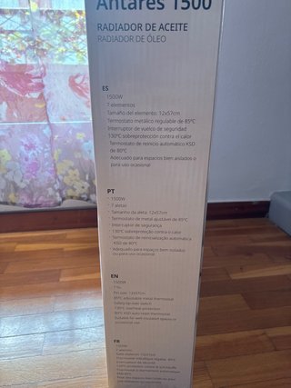 Radiador portátil blanco y negro