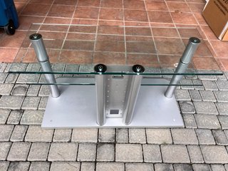 Mesa TV cristal 2 baldas