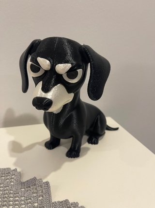 Cão Decorativo Preto e Branco