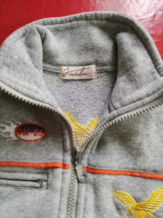 Gilet Bambino Grigio con Zip