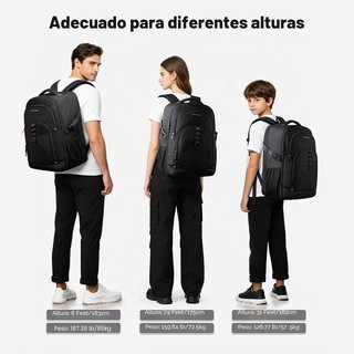 Mochila Viaje Expandible 50L para Hombre y Mujer