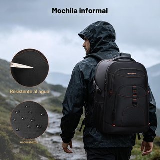 Mochila Viaje Expandible 50L para Hombre y Mujer
