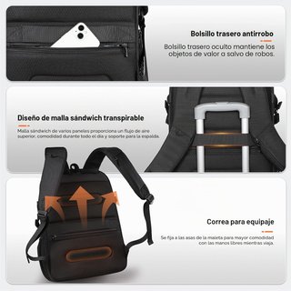 Mochila Viaje Expandible 50L para Hombre y Mujer