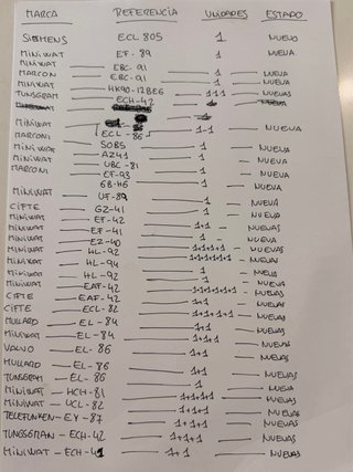 Lote 200 VALVULAS/RADIO/JUKEBOX NOS ! NUEVAS!