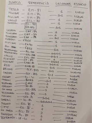 Lote 200 VALVULAS/RADIO/JUKEBOX NOS ! NUEVAS!