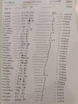 Lote 200 VALVULAS/RADIO/JUKEBOX NOS ! NUEVAS!