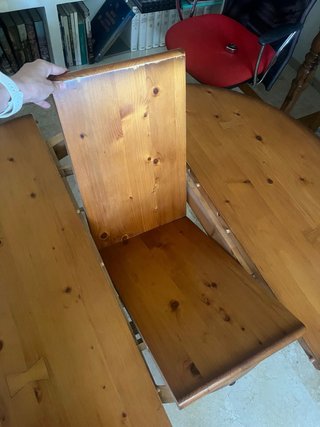 Mesa redonda extensible madera maciza