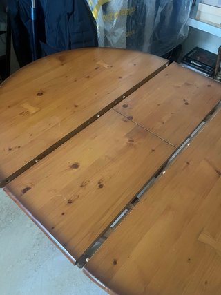 Mesa redonda extensible madera maciza