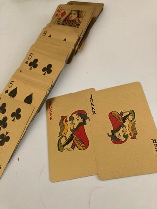 Cartas de póker doradas Budapest - Certificado