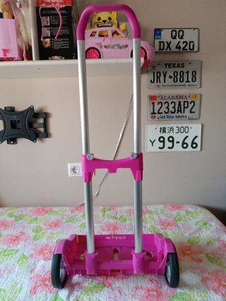 Carro mochila escolar Safta rosa