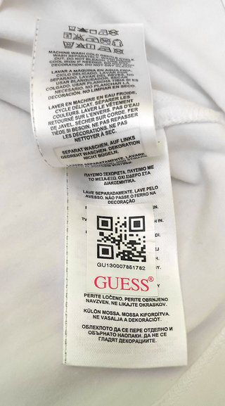 Camiseta Guess XL Slim Fit Blanca