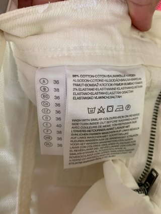 Pantalón vaquero Yessica blanco- beige