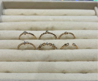 Pack lote 6 Anillos Dorados