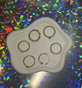 Pack lote 6 Anillos Dorados