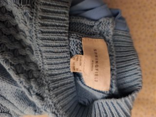 Jersey mujer azul con lazos